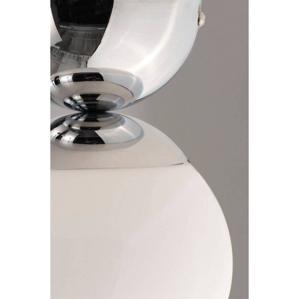 Bílé/v leskle stříbrné barvě stropní svítidlo z opálového skla ø 15 cm Leah – Jotex-image-3