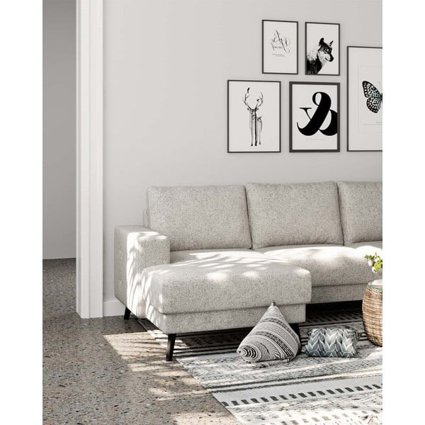 Krémová rohová pohovka (pravý roh) Fynn – Ghado-image-1