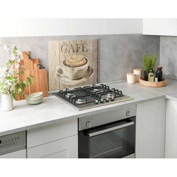 Kryt na zeď u sporáku z tvrzeného skla 60x50 cm Café – Wenko-image-3