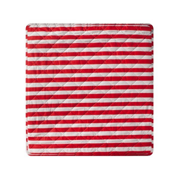 Červeno-bílý pruhovaný prošívaný přehoz přes postel Stripes, 160 x 230 cm-image-2