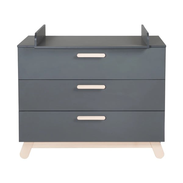 Antracitová nízká dětská komoda s přebalovacím pultem 117x103 cm Jara – Roba-image-3