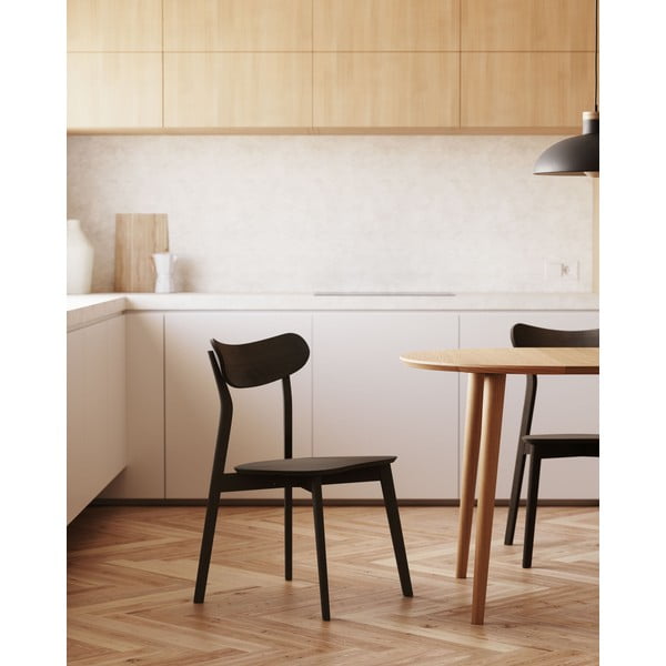 Hnědé jídelní židle v dekoru dubu v sadě 2 ks Safina – Kave Home-image-1