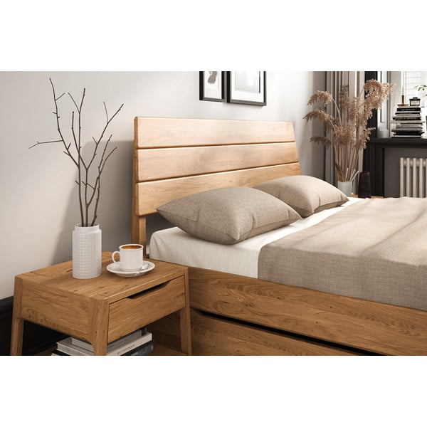 Dvoulůžková postel z dubového dřeva v přírodní barvě 160x200 cm Twig – The Beds-image-4