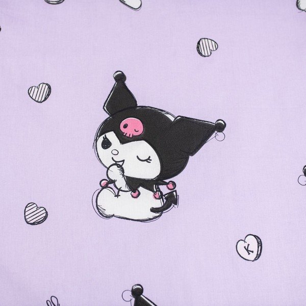 Růžové bavlněné dětské povlečení na jednolůžko 140x200 cm Hello Kitty "Kuromi" – Jerry Fabrics-image-4