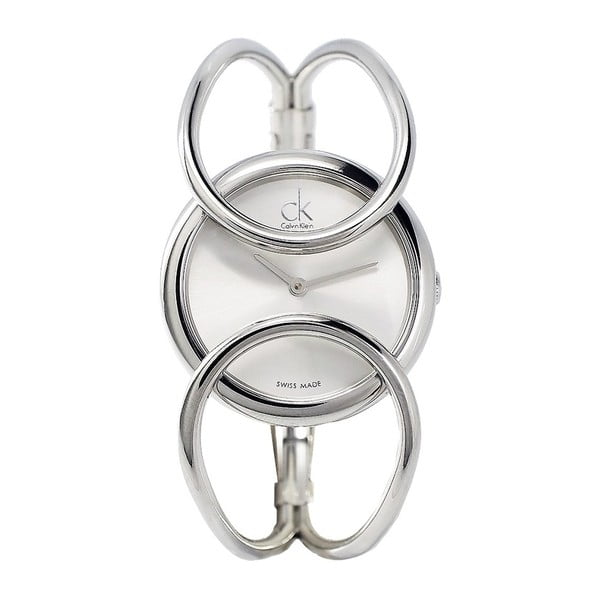 Dámské stříbrné hodinky s bílým ciferníkem Calvin Klein K4C2M116, vel. M