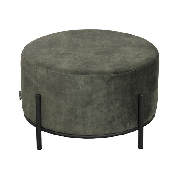 Khaki sametový taburet Troy – LABEL51-image-3