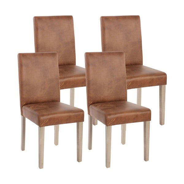 Sada 4 hnědých jídelních židlí Mendler Littau