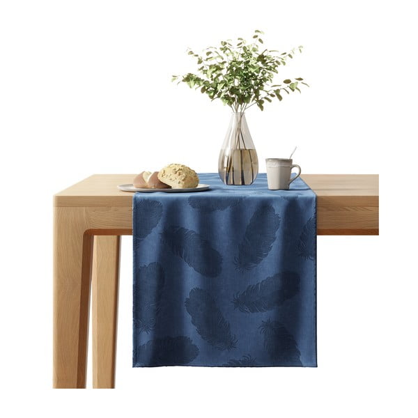 Sametový běhoun na stůl 40x140 cm Velvet Peacock – AmeliaHome