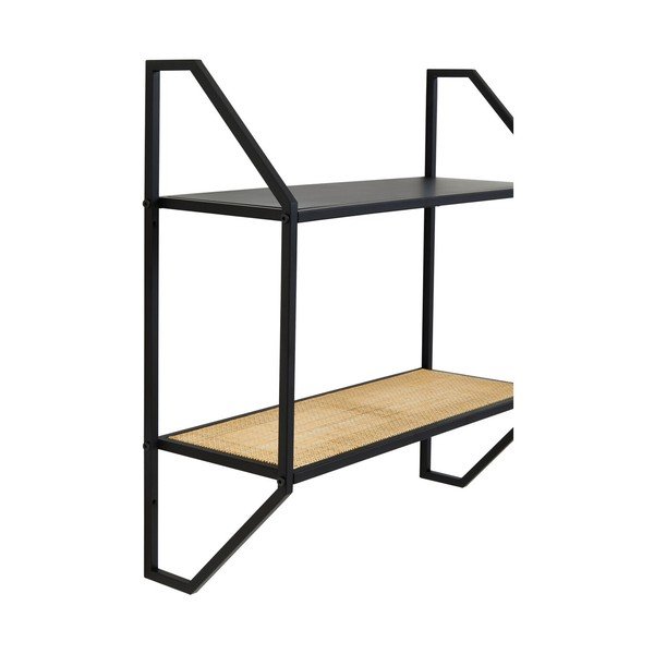 Černá/v přírodní barvě patrová kovová police 61 cm Depok – Premier Housewares-image-3