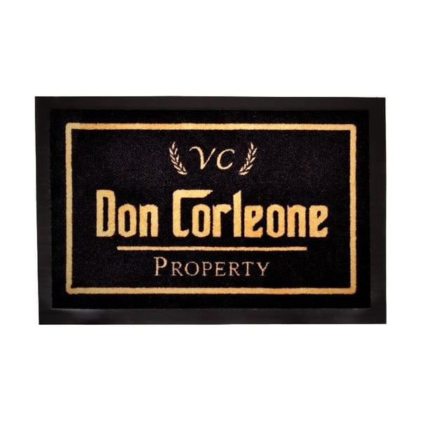 Černá rohožka Hanse Home Don Corleone, 40 x 60 cm