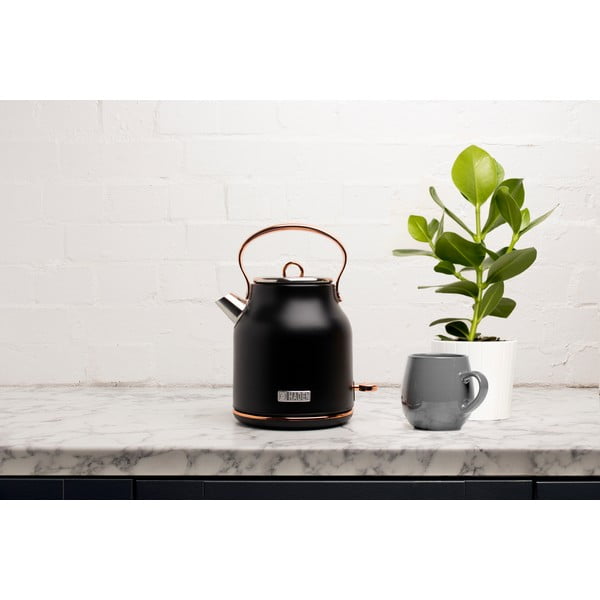 Černá rychlovarná konvica 1,7 l Heritage - Haden-image-1