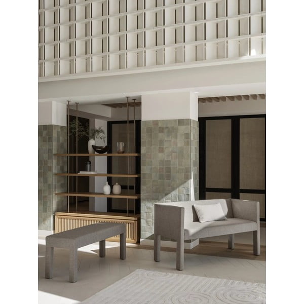 Béžová lavice z textilie bouclé Sitta – Blomus-image-4