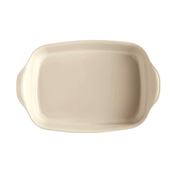Krémová keramická obdélníková zapékací mísa Emile Henry Ultime, 42,5 x 28 cm-image-2