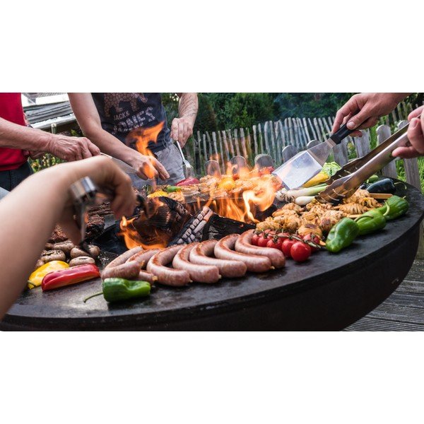 Hnědý venkovní gril na dřevo Remundi Nero S, ø 62 cm-image-4