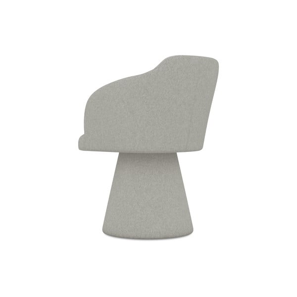 Světle šedé čalouněné jídelní křeslo Kanoa – Makamii-image-3