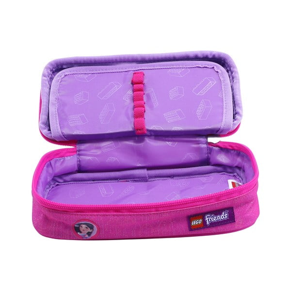 Růžové hranaté pouzdro na tužky LEGO® Friends and Chico 3D-image-4