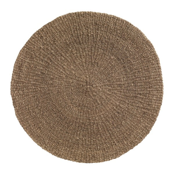 Hnědý koberec z mořských řas Geese Rustico Natural, ⌀ 150 cm