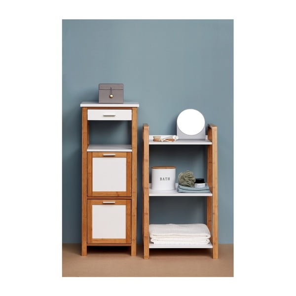 Bílý koupelnový box s víkem Wenko Gara-image-3