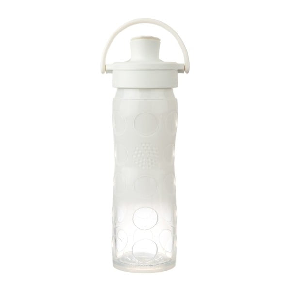 Skleněná lahev na vodu se silikonovým chráničem Lifefactory Cloud Ombre Activ Premium, 475 ml 