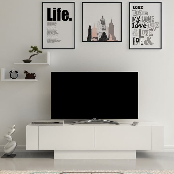 Bílá TV sestava 150x42 cm Matera – Zena Home-image-1