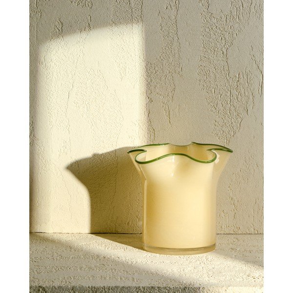 Žlutá skleněná váza (výška 19,5 cm) Endasi – Kave Home-image-1