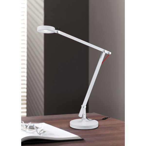Bílá LED stolní lampa s ohybatelnou konstrukcí (výška 90 cm) Amsterdam – Trio-image-2