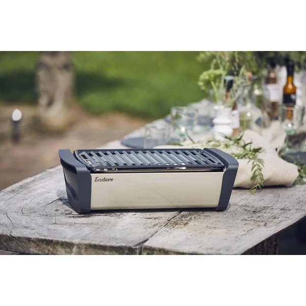 Béžový gril na dřevěné uhlí Aurora-image-1