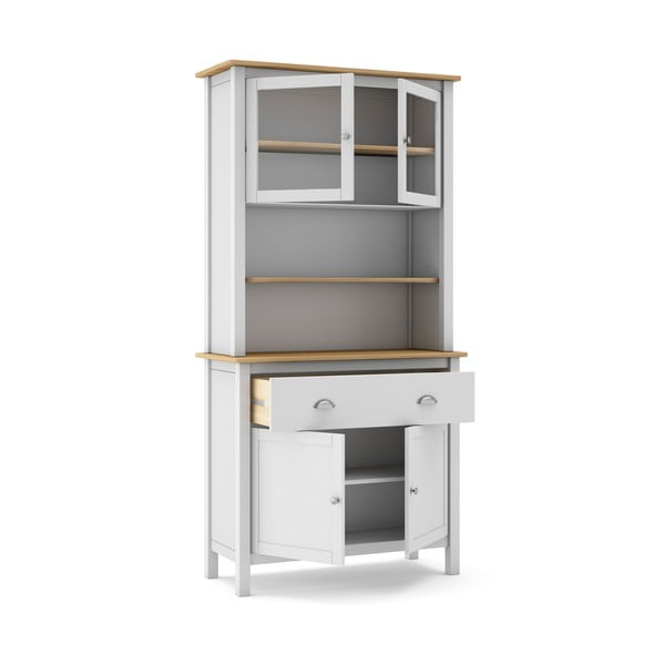 Bílá kredenc z borovicového dřeva 90x180,5 cm Misti – Marckeric-image-3