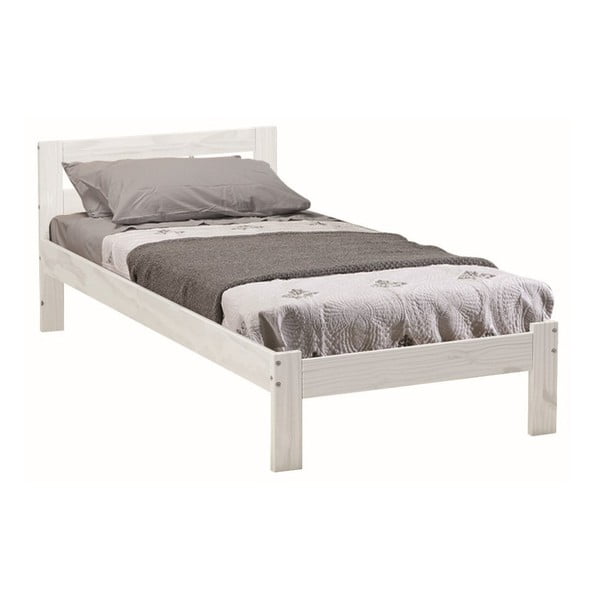 Bílá dřevěná jednolůžková postel 13Casa Anna, 90 x 190 cm