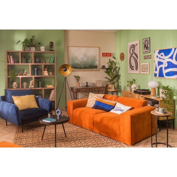 Oranžová manšestrová rohová pohovka (pravý roh) Sting - Scandic-image-3