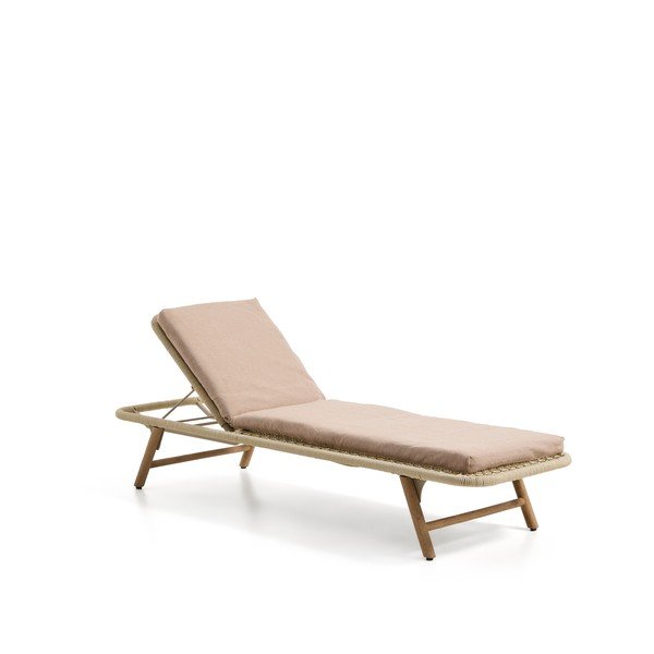 Béžový zahradní podsedák na lehátko 50x175 cm Maoni – Kave Home-image-3