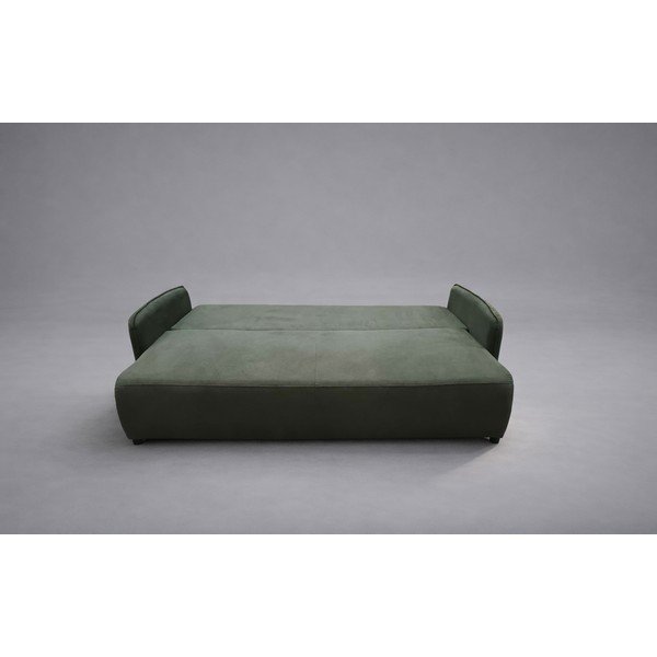 Zelená rozkládací/s úložným prostorem pohovka 216 cm Nanea - II. jakost – Makamii-image-4