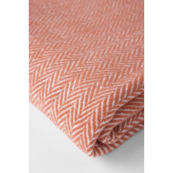 Pléd v barvě terakota s podílem bavlny Euromant Skyline, 140 x 180 cm-image-1