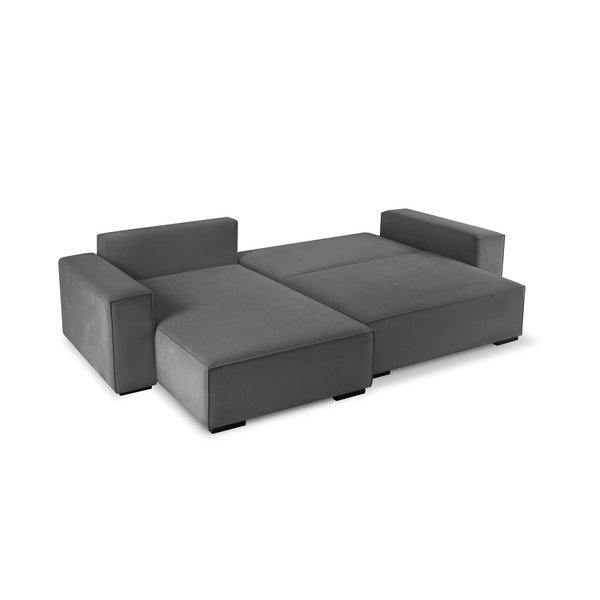 Tmavě šedá manšestrová rozkládací variabilní rohová pohovka Mazzini Sofas Azalea-image-4