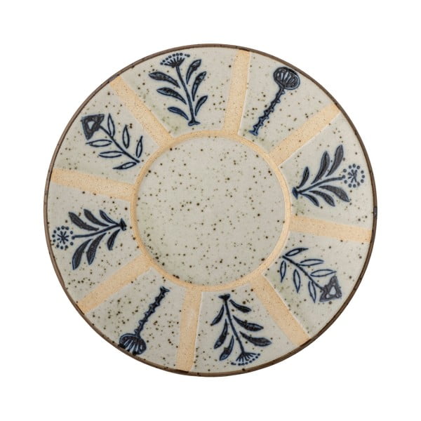 Dezertní talíř z kameniny ve světle modré a krémové barvě ø 16 cm Leonie – Bloomingville