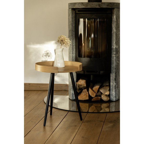 Bambusový kulatý odkládací stolek ø 40 cm Loft – Wenko-image-4