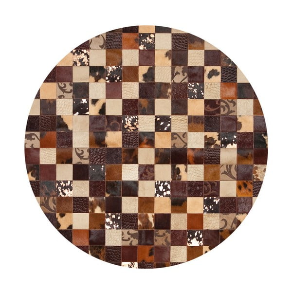 Kožený koberec Pipsa Grabados, ⌀  100 cm
