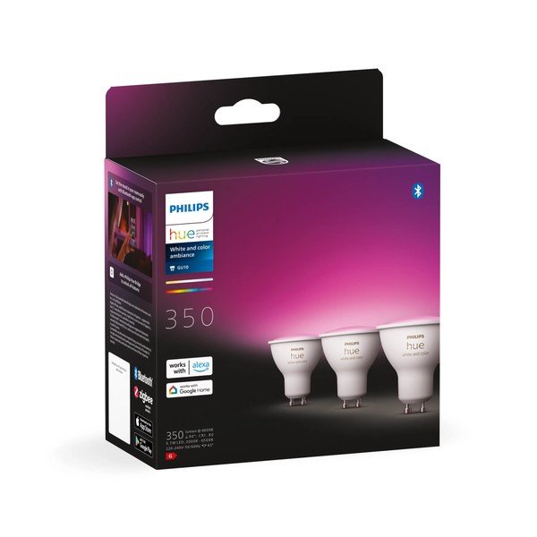 LED smart žárovky v sadě 3 ks GU10, 6 W White and color ambiance – Philips Hue-image-2