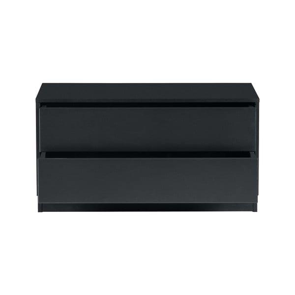 Černý modulární TV stolek z borovicového dřeva 75x40 cm Finca – WOOOD-image-3