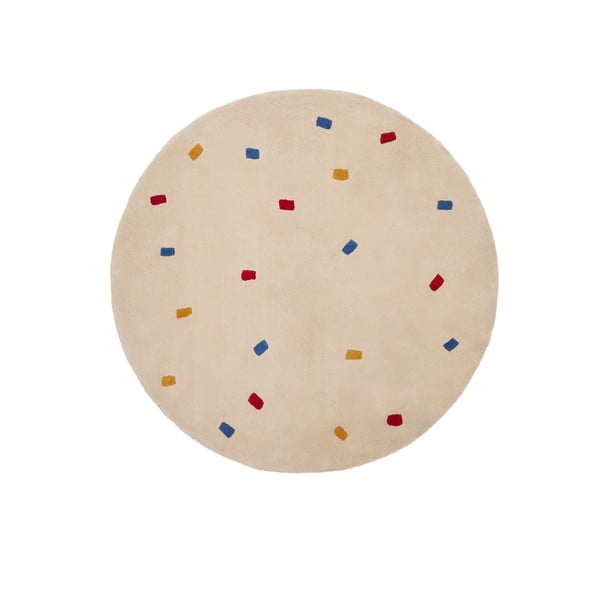 Krémový bavlněný dětský koberec ø120 cm Luli – Kave Home