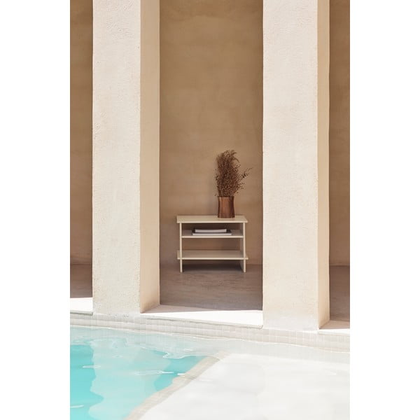 Krémový noční stolek s poličkami Inari – Teulat-image-1