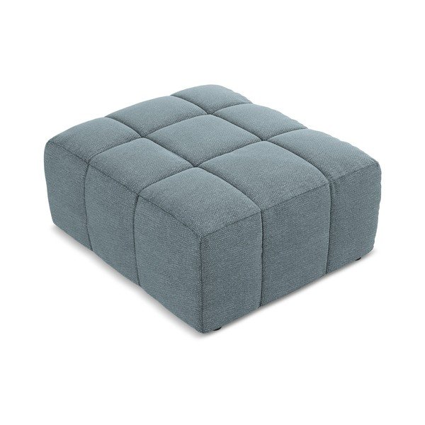 Modrá podnožka z textilie bouclé Aloha – Makamii-image-2