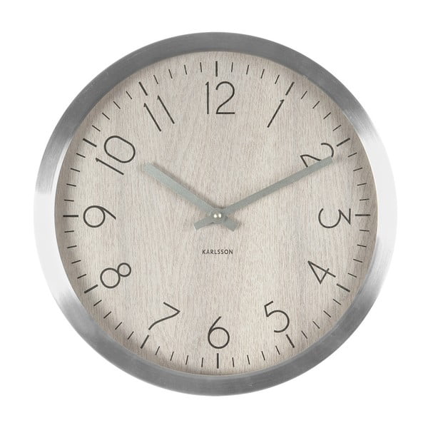 Bílé hodiny Present Time Wood Charm XL