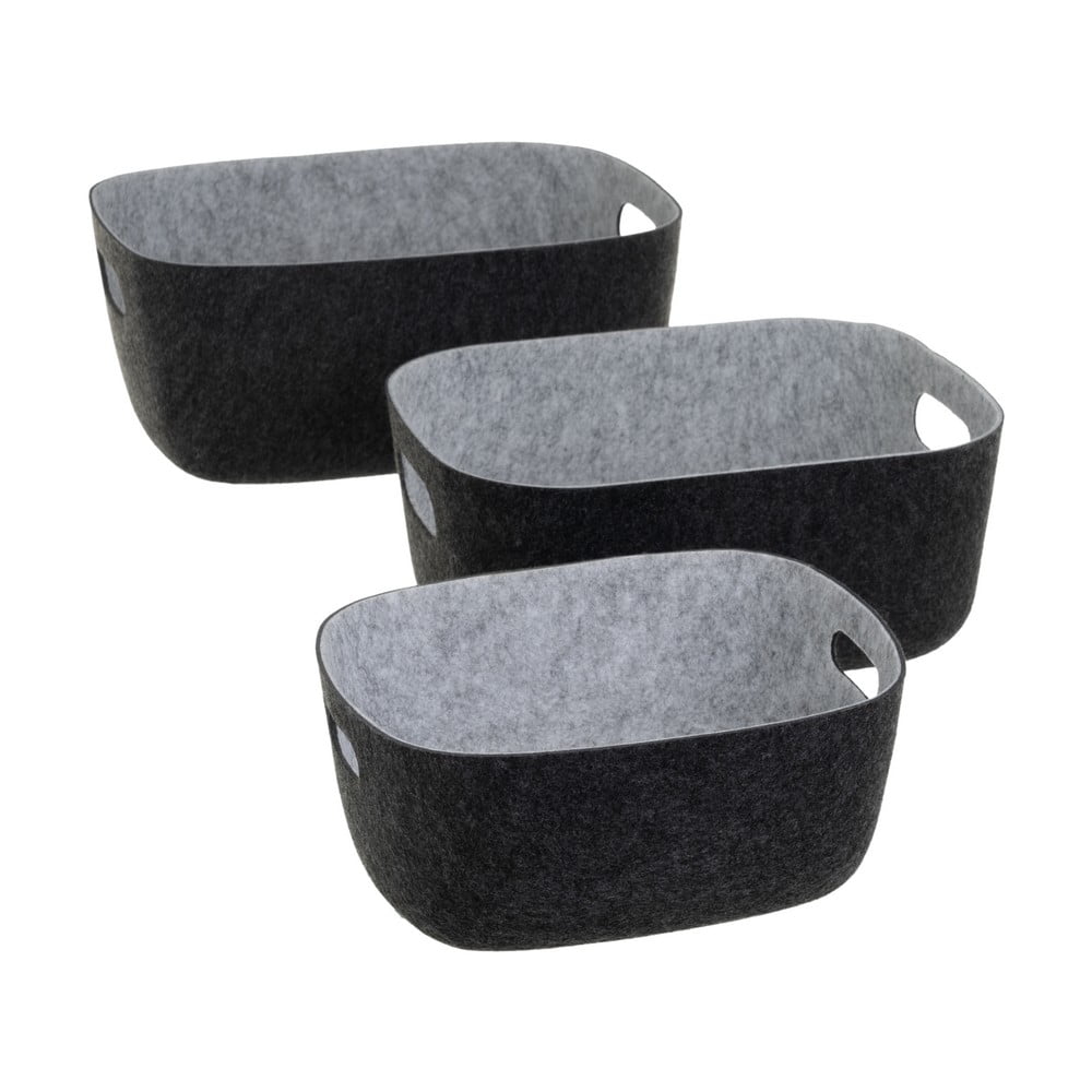 Látkové košíky v sadě 3 ks 36x28x16 cm – Casa Selección