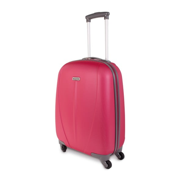 Růžový cestovní kufr na kolečkách Arsamar Wright, výška 55 cm