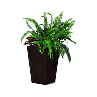 Šedý zahradní květináč Keter Kind, výška 57 cm