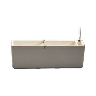 Šedo-béžový samozavlažovací truhlík, délka 59 cm Berberis - Plastia