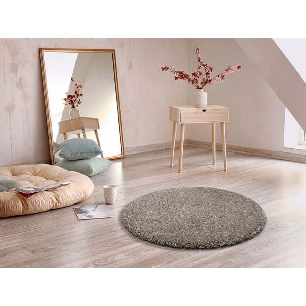Šedý koberec Universal Aqua Liso, ø 100 cm-image-1