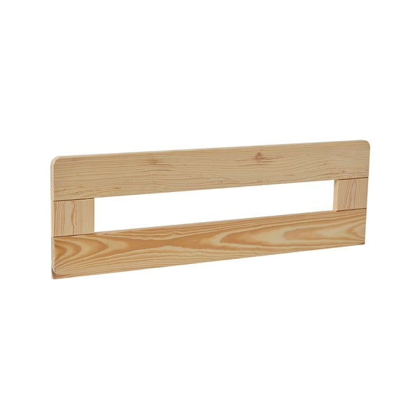 Sada 2 hnědých dřevěných zábran k dětské postýlce Pinio Simple, 200 x 90 cm