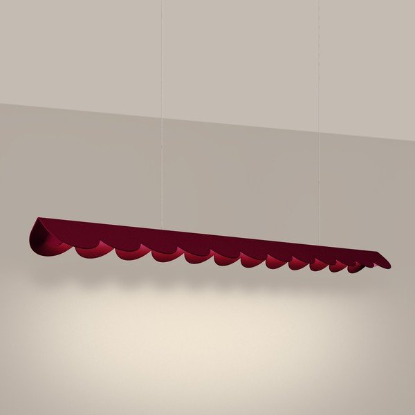 Vínové hliníkové LED závěsné svítidlo BISCUIT – Thoro-image-1